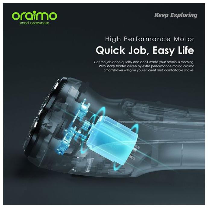 oraimo SmartShaver Rotary Electric Shaver With Pop-up Trimmer