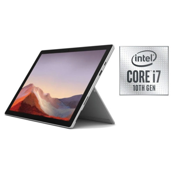 Microsoft Surface Pro 7+ Intel Core i7 11th Gen, 16GB Ram, 256GB SSD, Windows 10 pro, 12.3”, Platinum, 1 Year warranty, 1NC-00006