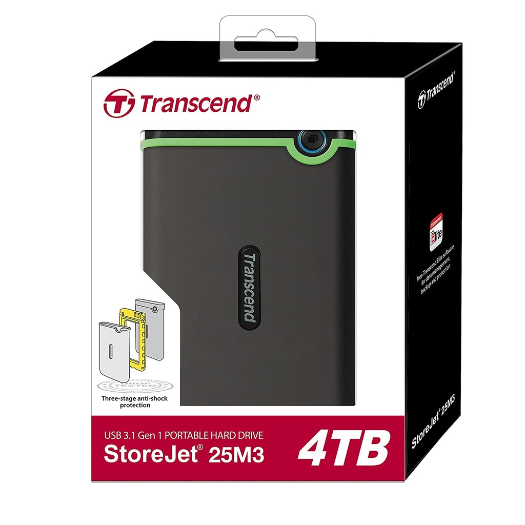 Transcend Storejet External USB 3.1 Harddisk-4TB